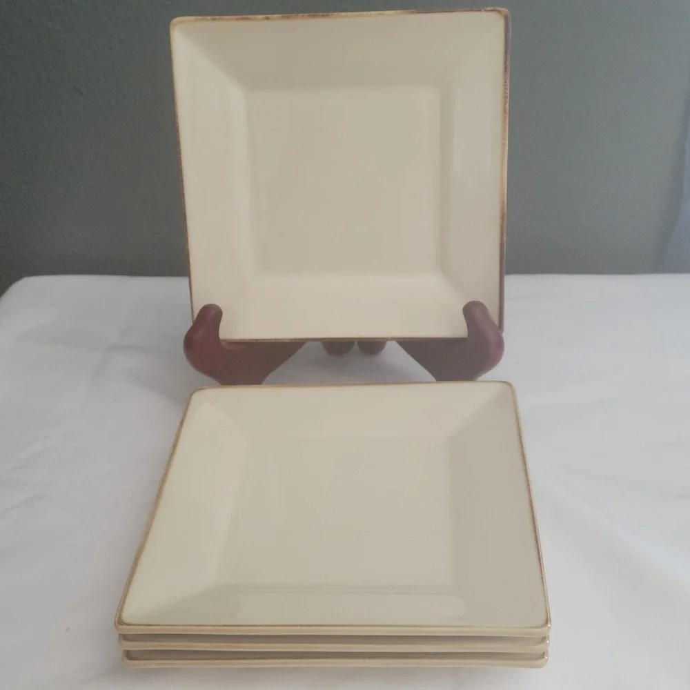 Pottery Barn Asian Square Plates 6